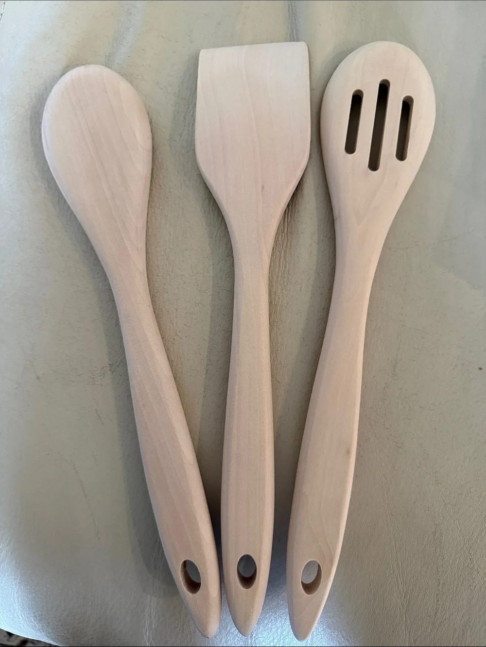 Natural Wood 3-Piece Serving Utensil Set - Light Wood. Brand new never used